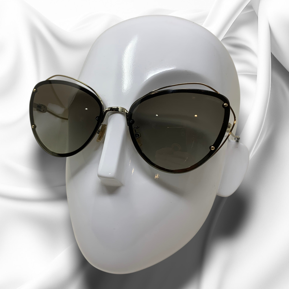 Coach HC7086 L1037 90058E Aviator Sunglasses Smoked Lens 60-18-140 Case + Cloth - Picture 3 of 14